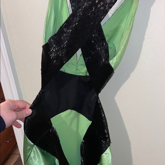 Green and Black Prom Dress - Picture 6 of 6